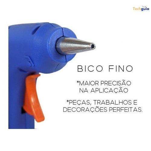 Aplicador Pistola De Cola Quente Profissional 30w On Off bico fino BIVOLT - Techguia