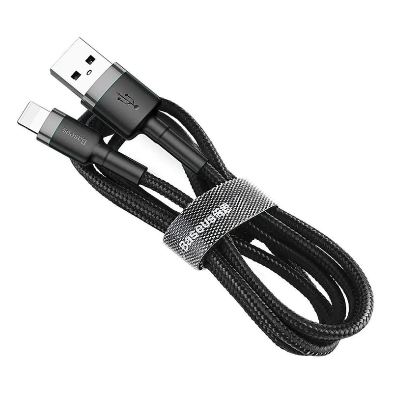 Cabo Baseus USB Tipo Ios Para iPhone Em Nylon de 2m e 3m de Alta resistência. - Techguia