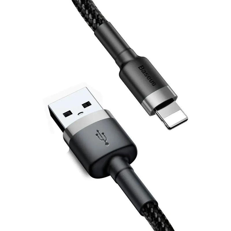 Cabo Baseus USB Tipo Ios Para iPhone Em Nylon de 2m e 3m de Alta resistência. - Techguia