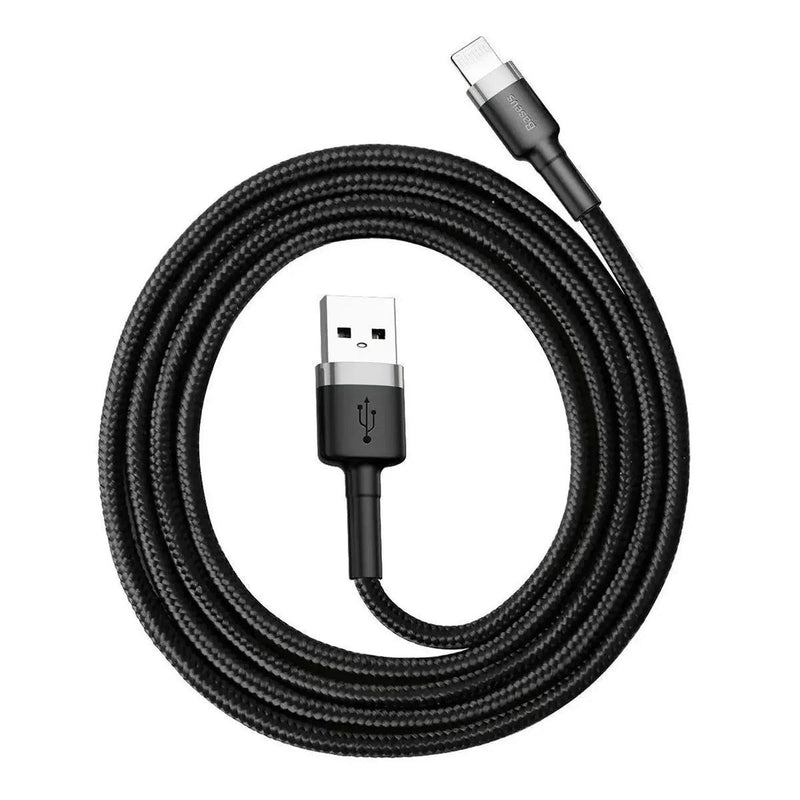 Cabo Baseus USB Tipo Ios Para iPhone Em Nylon de 2m e 3m de Alta resistência. - Techguia