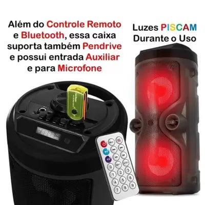 Caixa De Som Bluetooth Amplificada Portátil Com Microfone - Techguia - Techguia