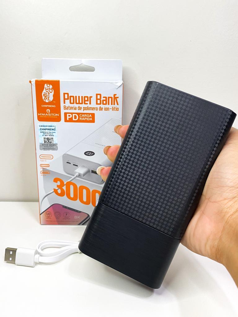 Carregador Portátil H'MASTON 30.000 MAH - Techguia