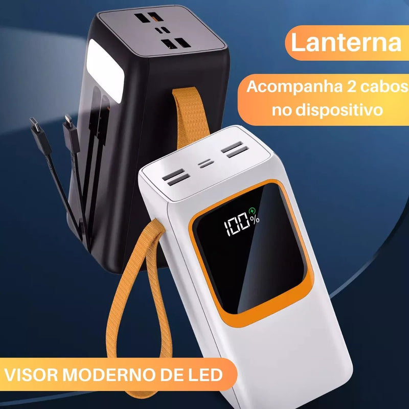 🌟 Carregador Power Bank Portátil BTE - 46 30.000mAh com Lanterna LED 22,5w 🔋💡 - Techguia