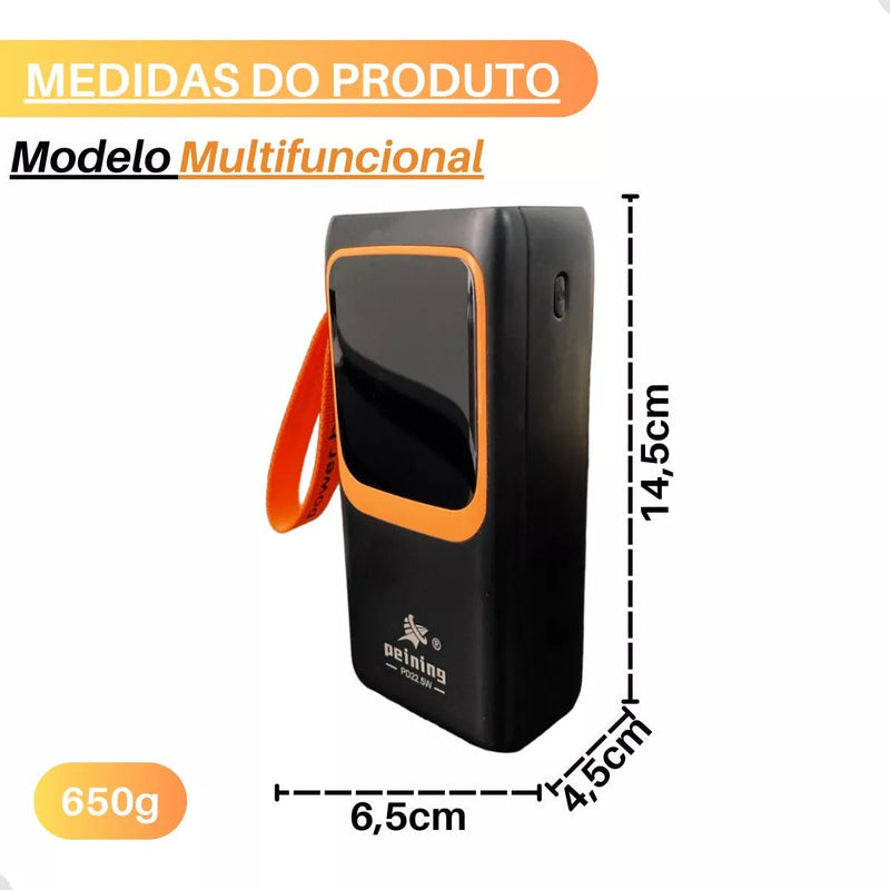 🌟 Carregador Power Bank Portátil BTE - 46 30.000mAh com Lanterna LED 22,5w 🔋💡 - Techguia