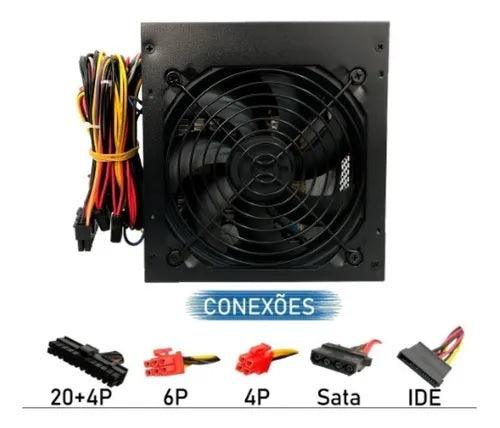 Fonte 500w 80 Plus Super Silenciosa para PC Ketchup - Techguia