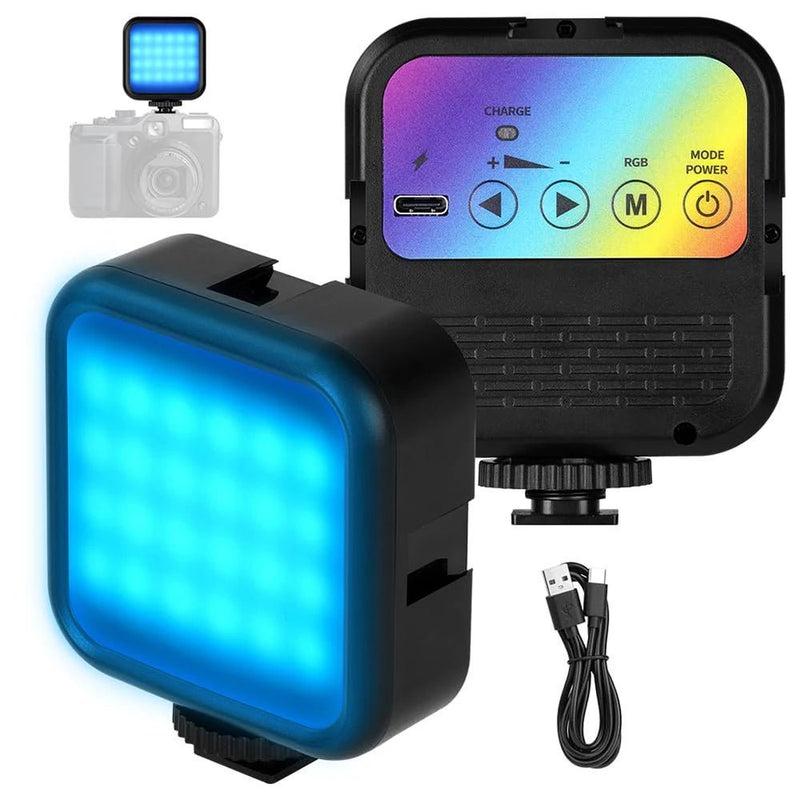 📸 Mini LED Quadrado - Transforme suas Fotos e Vídeos com Luz Perfeita! 🌈 - Techguia