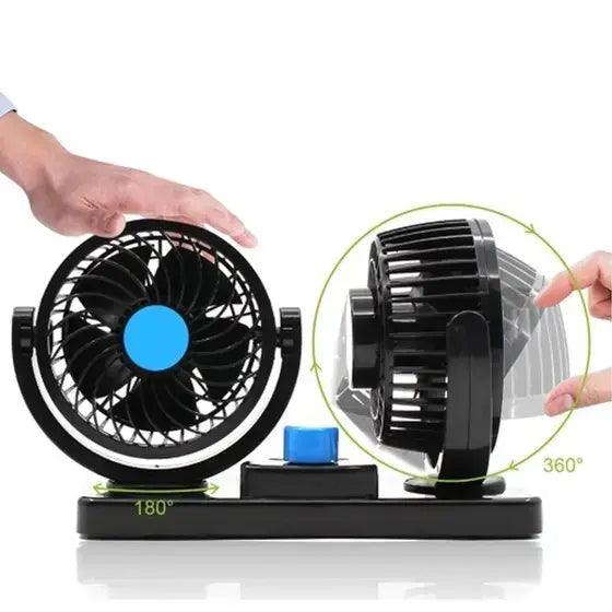 Ventilador Duplo Portátil Automotivo Carro Caminhão 24v Átomo - Techguia